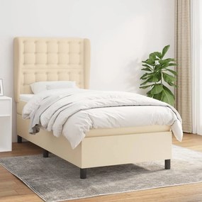 Giroletto A Molle Con Materasso Crema 100x200 Cm İn Tessuto /