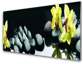 Quadro acrilico Fiore di orchidea 100x50 cm