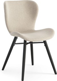 ALTEA Beige (tessuto Rio 40) / gambe nere – SEDIA MODERNA PER SOGGIORNO / SALA DA PRANZO / CUCINA / UFFICIO