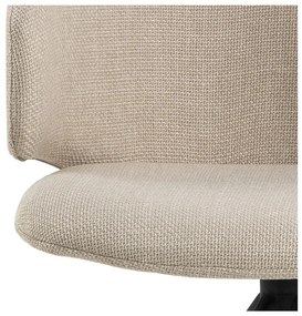 Sedia da pranzo beige in imbottito con braccioli Ella – Actona