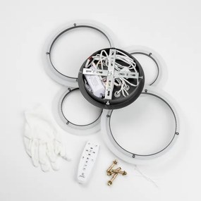 Brilagi - Lampadario a plafone LED dimmerabile ORBITS LED/50W/230V 3000-6500K antracite + +TC