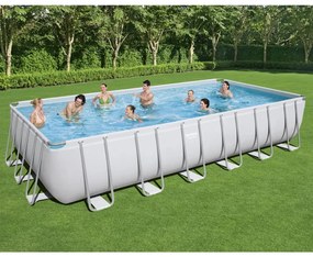 Set Piscina Power Steel Rettangolare 732x366x132 Cm /