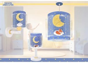 Dalber 76639 - Lampada da parete per bambini MOON DREAMS 1xE27/15W/230V blu