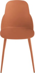 Sedia in polipropilene Ruggine con gambe in metallo - MILA 2 sedie