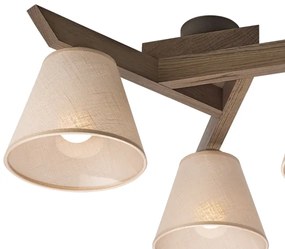 Brilagi - Plafoniera LED ANTHONY 3xE14/40W/230V rovere noce/beige