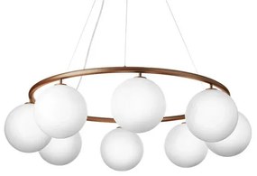 Miira 8 Circular Lampadario Scuro Bronzo/Opale White - Nuura