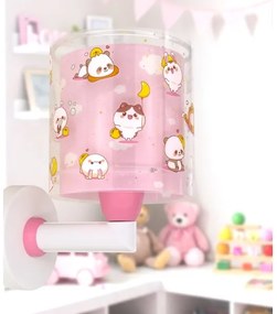 Dalber 41769S - Lampada da parete per bambini KAWAII FRIENDS 1xE27/15W/230V rosa