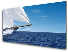 Pannello cucina paraschizzi Paesaggio marino in barca 100x50 cm