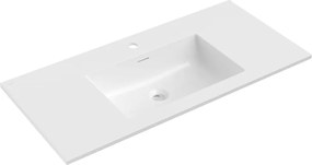 Mexen Otis lavabo incassato nel piano 101 x 46,5 cm, bianco lucido - 25181000