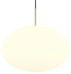 Lampadario in bianco-oro con paralume in vetro ø 40 cm Fomento - Trio