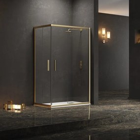 Kamalu - Box doccia oro satinato 70x120 doppio scorrevole | KE-1000G