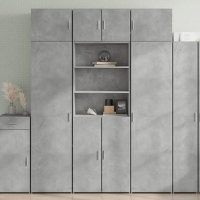 Credenza Grigio Cemento 70x42,5x185 Cm İn Legno Multistrato /