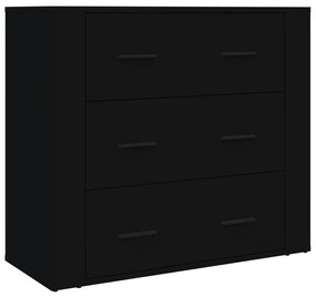 Credenza Nera in Legno Multistrato