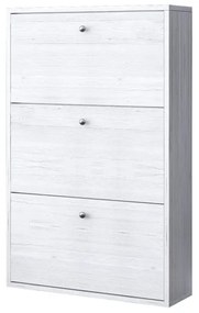 Scarpiera 3 ante L 73 x H 110 x P 15 cm 9 paia, grigio