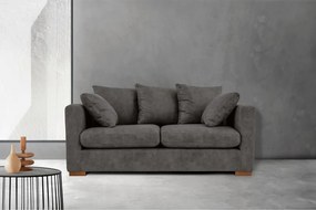 Divano in similpelle antracite 175 cm Hamburg - Scandic