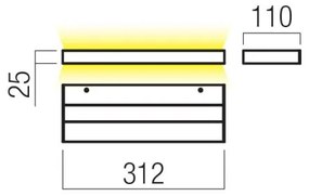 Redo 01-3553 - Applique a LED SEED LED/15W/230V nero