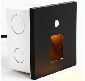 Emithor 70424 - Lampada LED per scale con sensore VIX LED/1W/230V 4000K nero