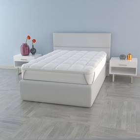 Topper Matrimoniale Trapuntato 600 gr/mq con Elastici Plus Bianco...