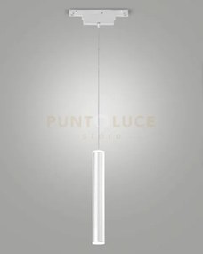 Sospensione bianca cilindrica per serie ermes led 3000k 720lm 7,5w ...