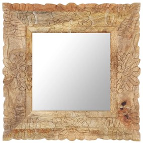 Specchio 50x50 cm in Legno Massello di Mango