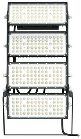 Faro Modulare LED 800W IP66, 167lm/W, No Flickering con driver Philips Colore  Bianco Naturale 4.000K, Scegli l'angolo di illuminazione 30°, Scegli le staffe dei moduli Orientabili
