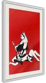 Poster  Banksy: Queen Victoria  Cornice Quadri Cornice d'oro con passe-partout, Larghezza x Altezza Home decor 20x30