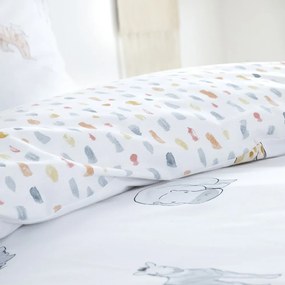 Biancheria da letto in cotone per bambini 200x135 cm Zoo Animals - Bianca
