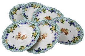 Set 6 Piattini Dolce  in Ceramica "Spring Easter" - Royal Family