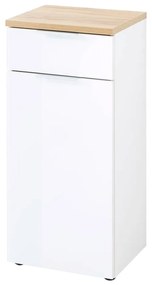 Mobile da bagno basso in rovere bianco naturale 39x86 cm Pescara - Germania