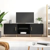 Mobile Porta TV Nero 150x30x50 cm in Legno Multistratocod mxl 104011