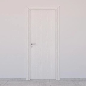 Porta interna a battente Lait in legno colore bianco, L 80 x H 210 cm, apertura reversibile