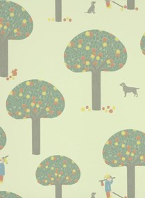 Little Greene Tapete Rodney Street - Pea Green