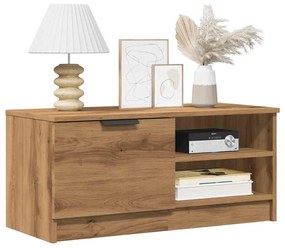 Mobile Porta Tv Rovere Artigianale 80x35x36,5 Cm İn Truciolato /