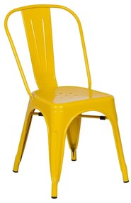 Set di 2 sedie da pranzo gialle in metallo - Ixia