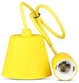 Lampadario su filo 1xE27/60W/230V giallo
