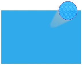 Copripiscina Rettangolare 600x400 Cm İn Pe Blu /