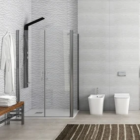 Kamalu - Box doccia 80x160 angolare apertura saloon KS2800-SSN