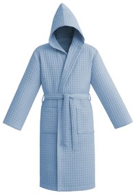 Accappatoio nido d'ape S/M azzurro