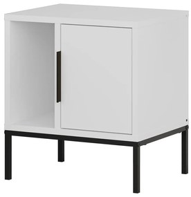 Comodino bianco con ripiani Lani - Marckeric