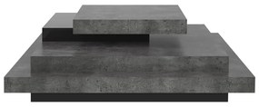 Tavolino grigio in cemento decorato 110x110 cm Slate - TemaHome