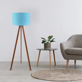 Lampada da terra AYD 1xE27/40W/230V blu/marrone