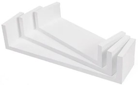 Set di 3 mensole da parete SHELFY bianche