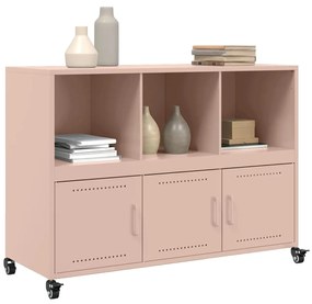 Credenza rosa 100,5x39x72 cm in acciaio laminato a freddo