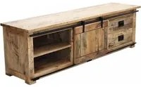 Porta tv per soggiorno Industrial in Legno cm 180x45x55 - RICK