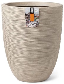 Vaso Elegante Basso Waste Rib 34x46 Cm Beige Terrazzo /