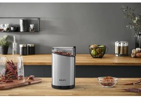 Krups - Macinacaffè elettrico in grani 85g FAST-TOUCH 200W/230V cromo