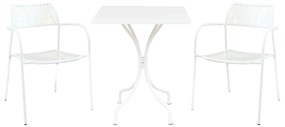 ROMANUS - set tavolo in metallo cm 60 x 60 x 72 h con 2 poltrone Aviim