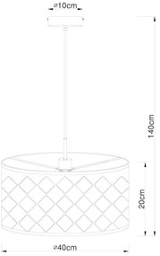 Globo 15228H - Lampadario su filo KIDAL 1xE27/60W/230V