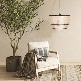 Lampadario a sospensione con filo TAKARA 1xE27/20W/230V diametro 40 cm beige