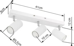 Globo 57911-3W - Faretto ROBBY 3xGU10/35W/230V bianco